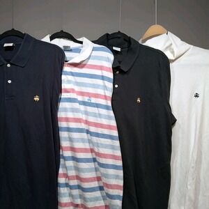 Lot 4 Blue, Black, Stripped, And White Long Sleeve Brooks Brothers Shirts